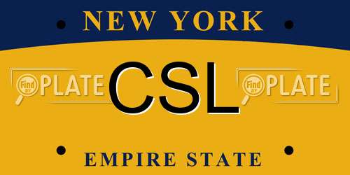 CSL New York License Plate