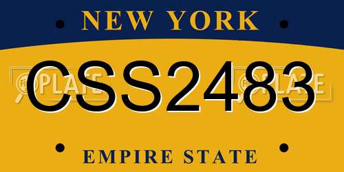 CSS2483 New York License Plate