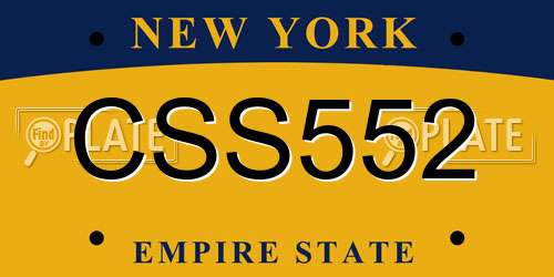 CSS552 New York License Plate