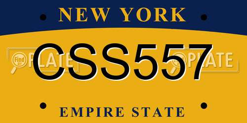 CSS557 New York License Plate