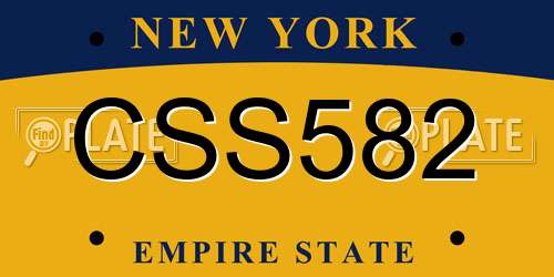 CSS582 New York License Plate