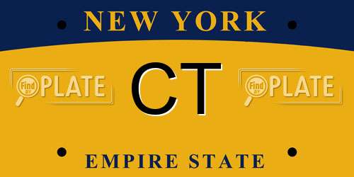 CT New York License Plate