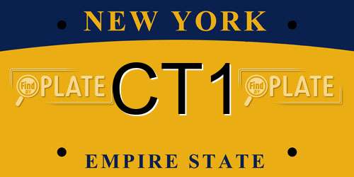 CT1 New York License Plate
