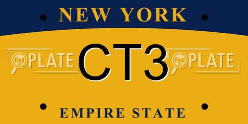 CT3 New York License Plate