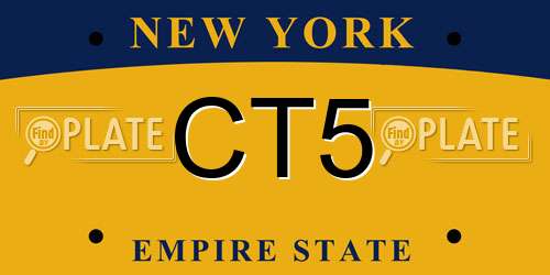 CT5 New York License Plate