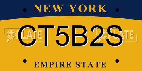 CT5B2S New York License Plate