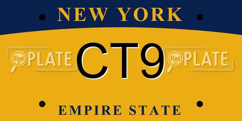 CT9 New York License Plate