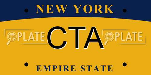 CTA New York License Plate