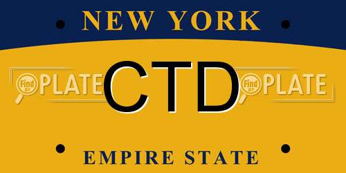 CTD New York License Plate