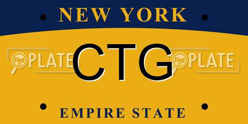 CTG New York License Plate