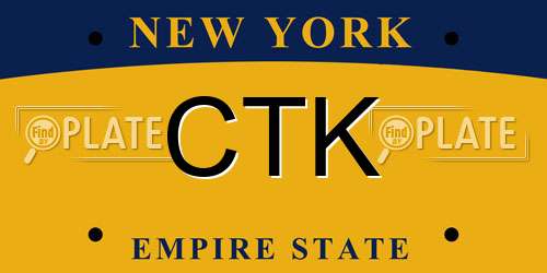 CTK New York License Plate