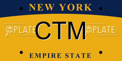 CTM New York License Plate