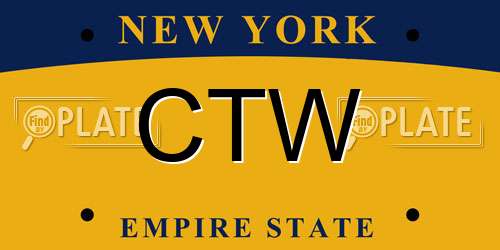 CTW New York License Plate