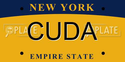 CUDA New York License Plate