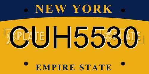 CUH5530 New York License Plate