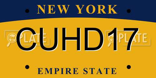 CUHD17 New York License Plate