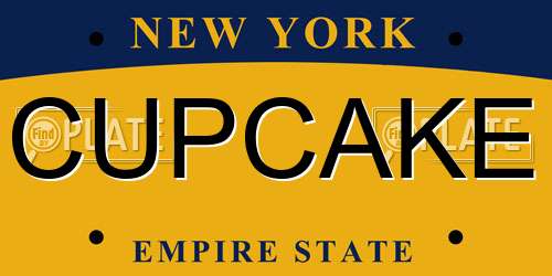 CUPCAKE New York License Plate