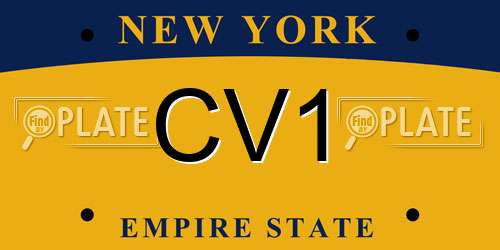 CV1 New York License Plate