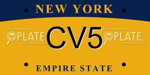 CV5 New York License Plate