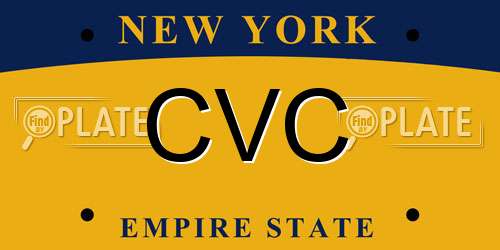 CVC New York License Plate