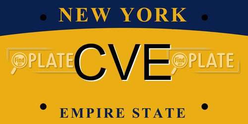 CVE New York License Plate