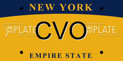 CVO New York License Plate