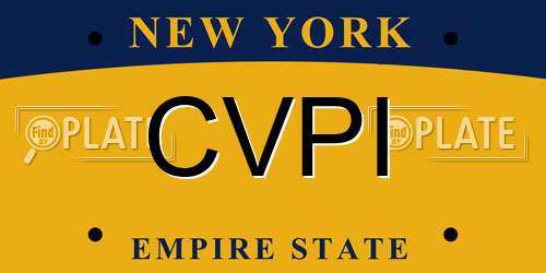 CVPI New York License Plate