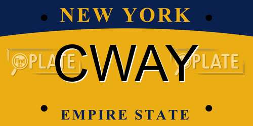 CWAY New York License Plate