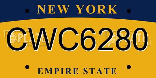CWC6280 New York License Plate