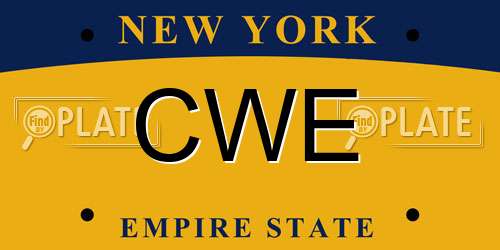 CWE New York License Plate