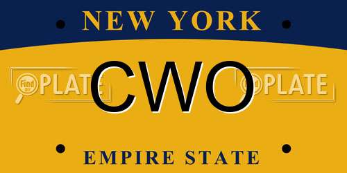 CWO New York License Plate