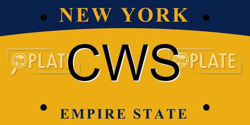 CWS New York License Plate