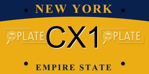 CX1 New York License Plate
