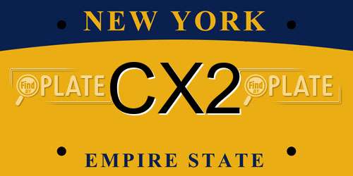 CX2 New York License Plate