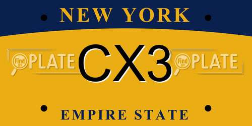CX3 New York License Plate