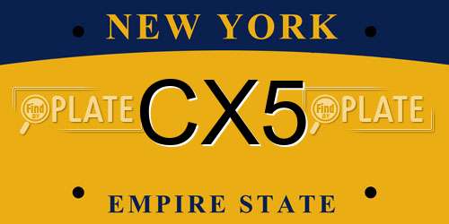 CX5 New York License Plate