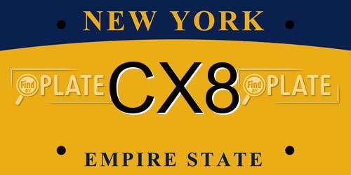 CX8 New York License Plate