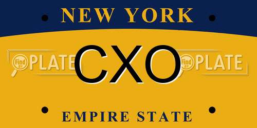 CXO New York License Plate