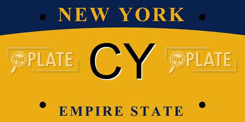CY New York License Plate