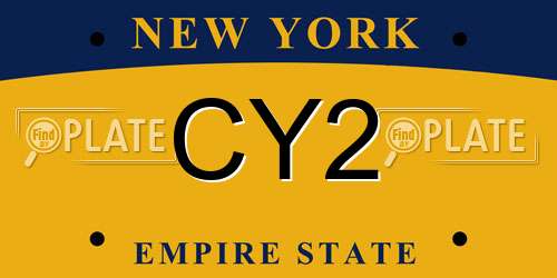 CY2 New York License Plate