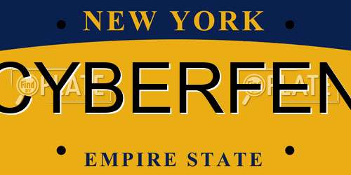 CYBERFEN New York License Plate