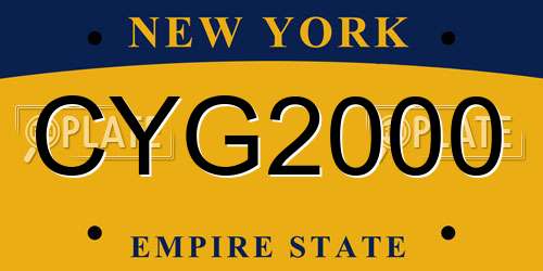 CYG2000 New York License Plate