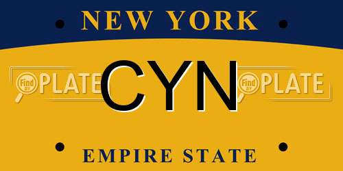 CYN New York License Plate