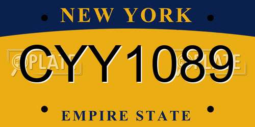 CYY1089 New York License Plate