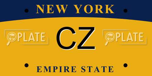 CZ New York License Plate