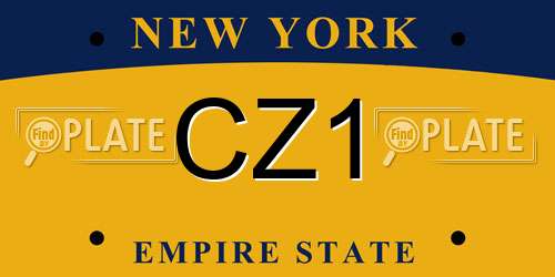 CZ1 New York License Plate