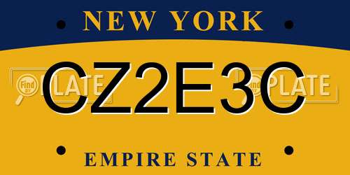 CZ2E3C New York License Plate