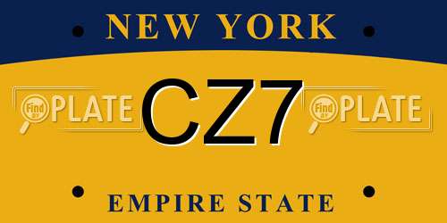 CZ7 New York License Plate