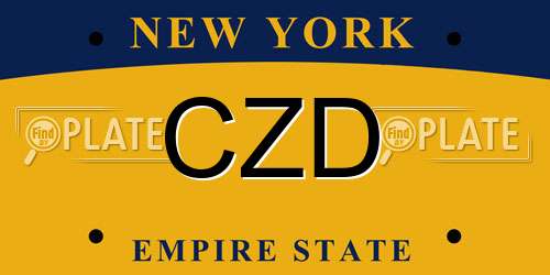 CZD New York License Plate