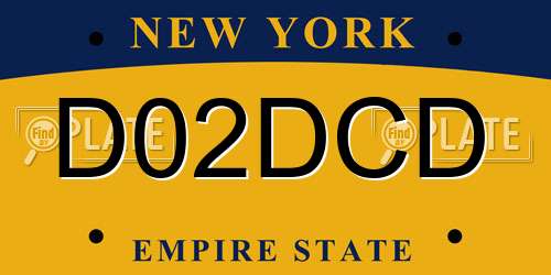 D02DCD New York License Plate
